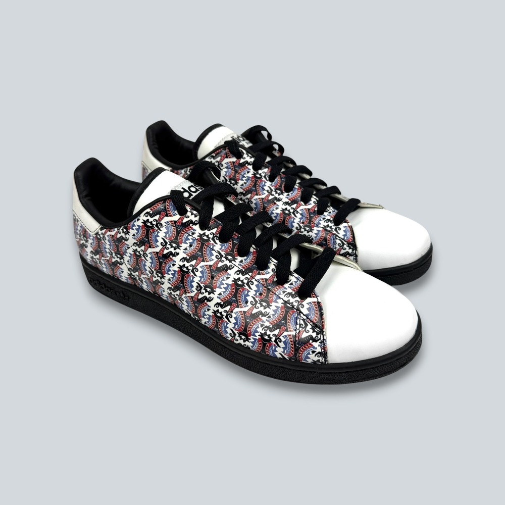 ADIDAS Collab STAN SMITH 2 Athletic Shoes Sz 10 Court Jester Joker Graffiti Art - Picture 3 of 13